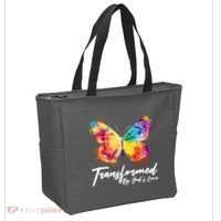 Transformed By Gods Love Painted Butterfly Tote Bag thumb 2