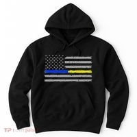 Thin Blue Gold Line 911 Police Dispatcher Hoodie thumb 0