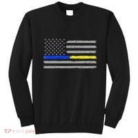 Thin Blue Gold Line 911 Police Dispatcher Sweatshirt thumb 0