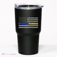 Thin Blue Gold Line 911 Police Dispatcher Tumbler thumb 0