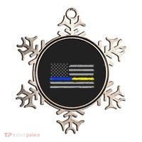Thin Blue Gold Line 911 Police Dispatcher Ornament thumb 0