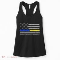 Thin Blue Gold Line 911 Police Dispatcher Women's Tank Top thumb 0
