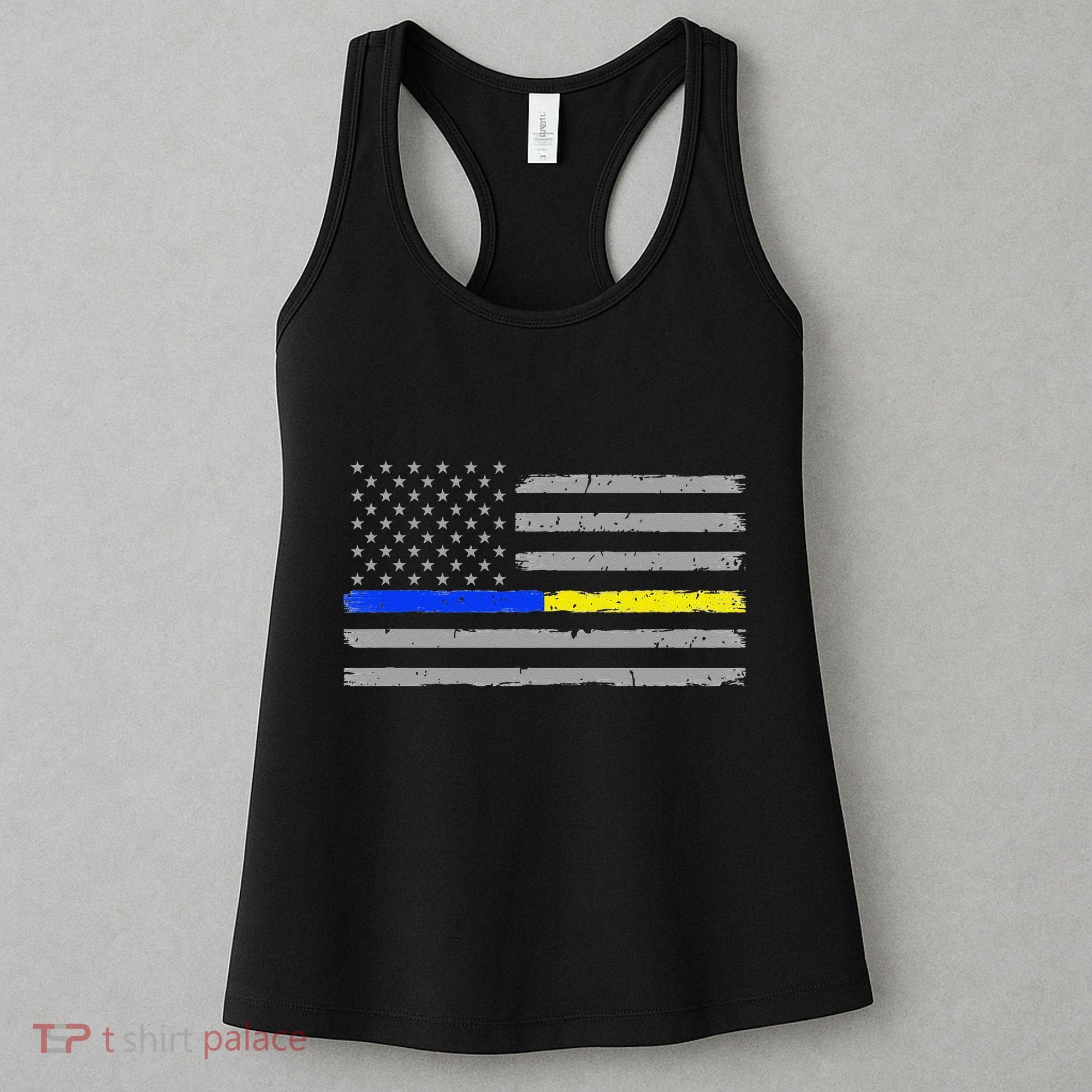 Thin Blue Gold Line 911 Police Dispatcher Women's Tank Top