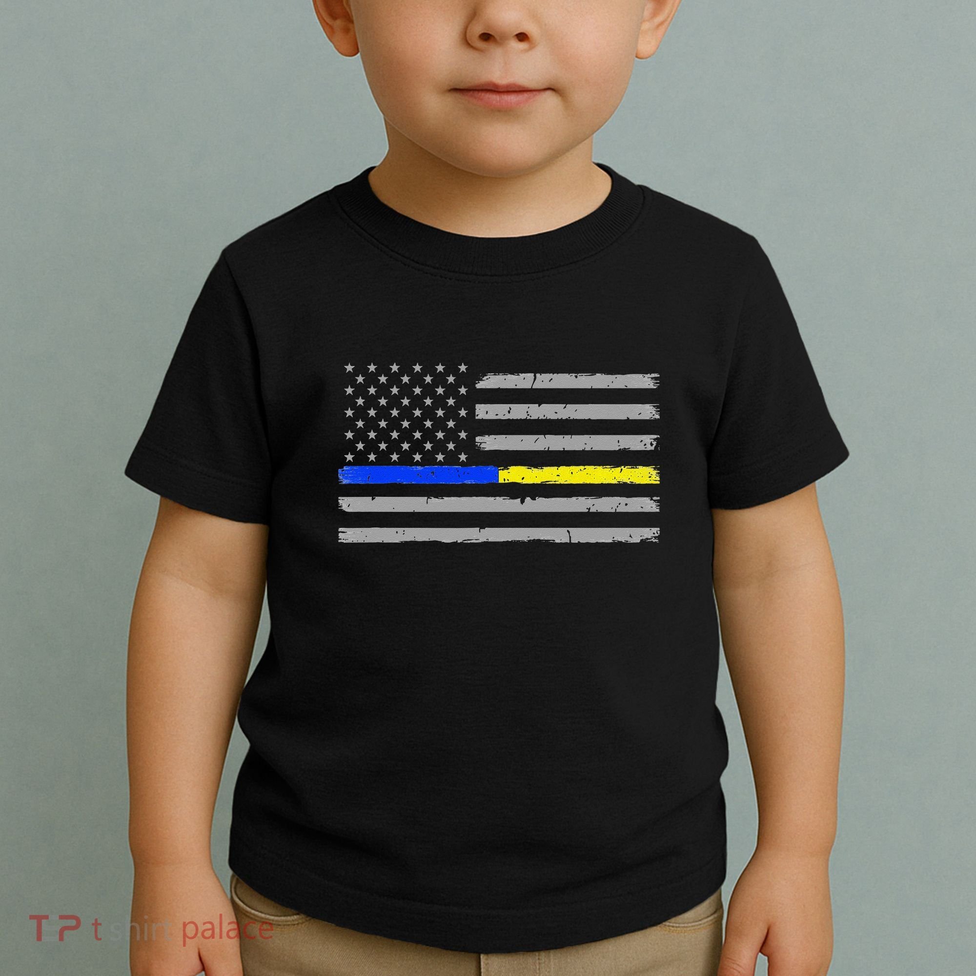 Thin Blue Gold Line 911 Police Dispatcher Toddler T-Shirt