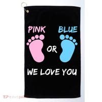 Team Boy Girl Gender Reveal Gift Golf Towel thumb 0