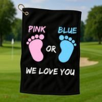 Team Boy Girl Gender Reveal Gift Golf Towel thumb 1