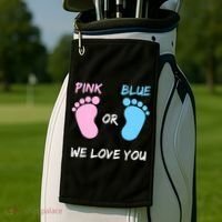 Team Boy Girl Gender Reveal Gift Golf Towel thumb 2