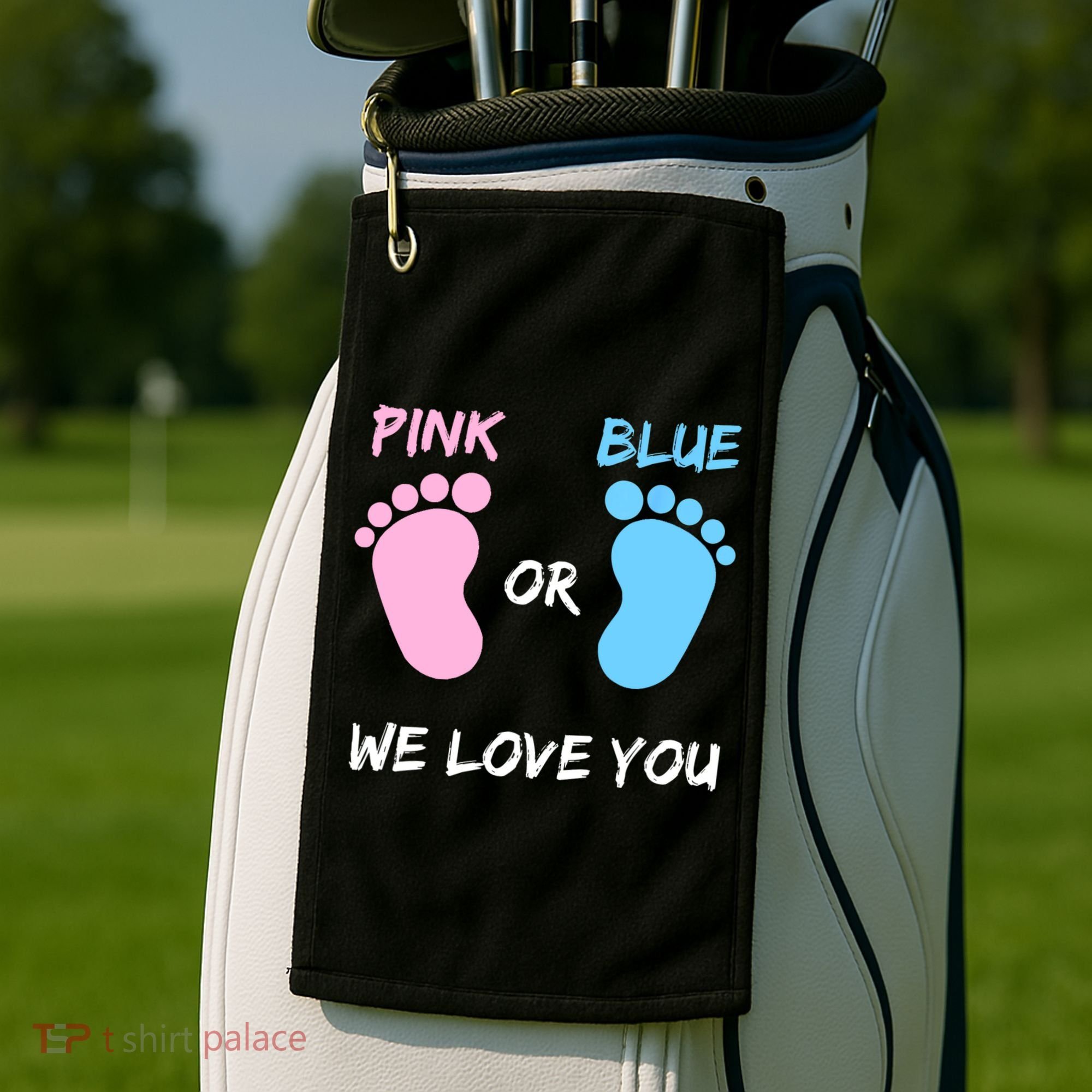 Team Boy Girl Gender Reveal Gift Golf Towel