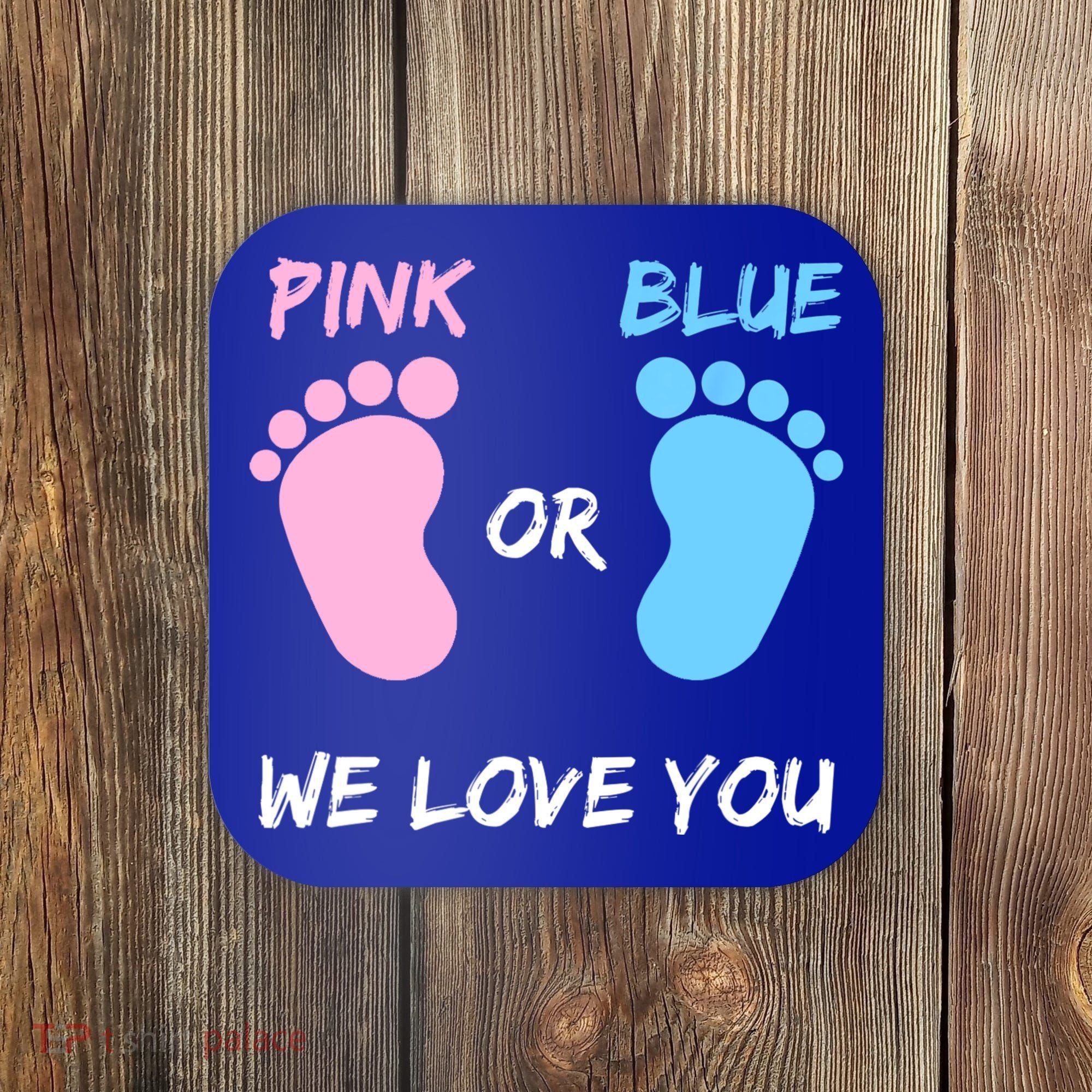 Team Boy Girl Gender Reveal Gift Coaster