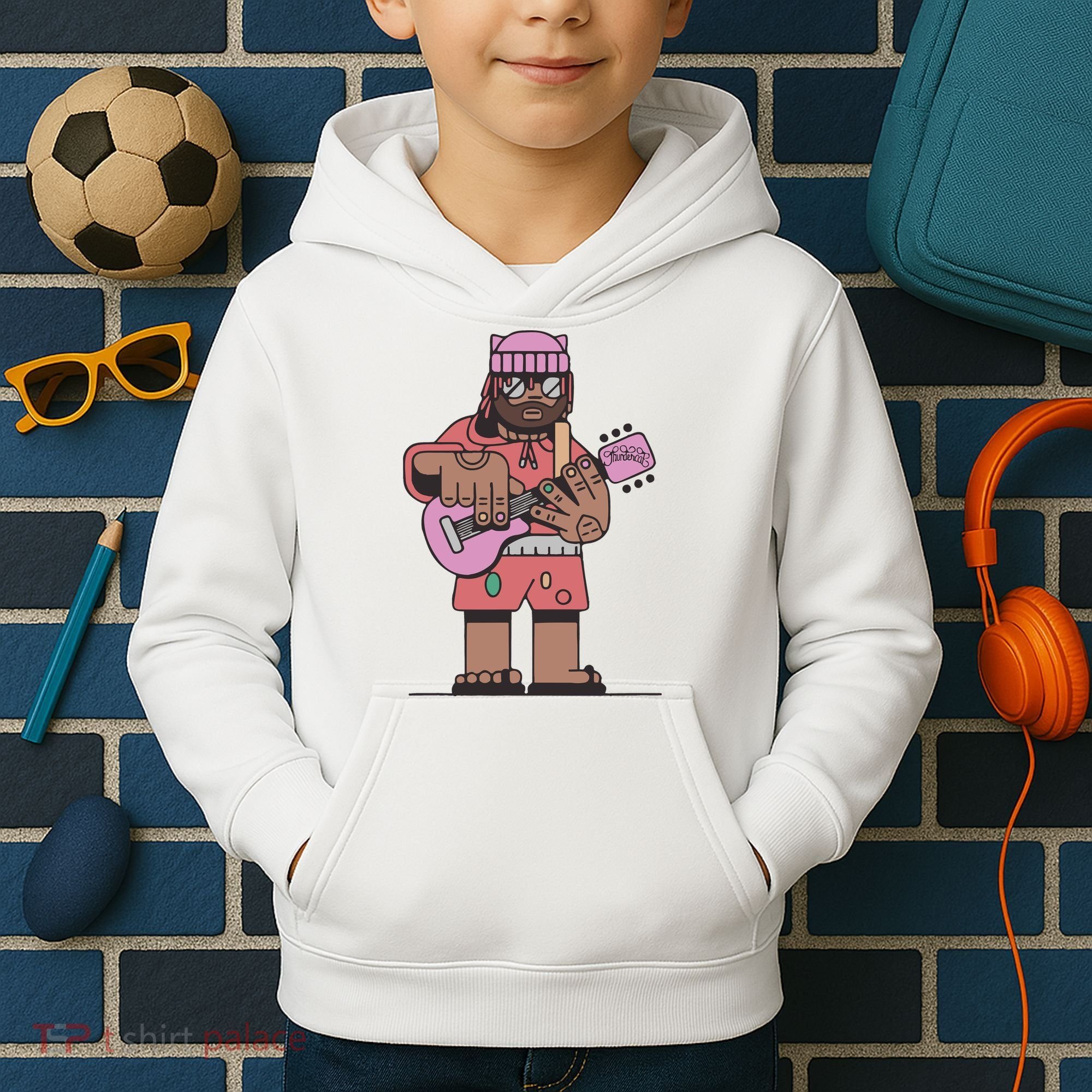 Thundercat Bass Guitarist Kids Hoodie