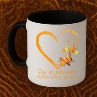 Teal Butterfly Heart Survivor Multiple Sclerosis Awareness Coffee Mug thumb 2