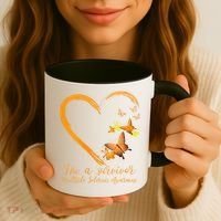 Teal Butterfly Heart Survivor Multiple Sclerosis Awareness Coffee Mug thumb 3