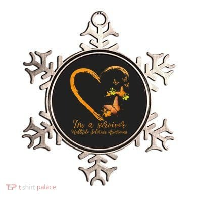 Teal Butterfly Heart Survivor Multiple Sclerosis Awareness Ornament