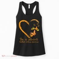 Teal Butterfly Heart Survivor Multiple Sclerosis Awareness Women's Tank Top thumb 0