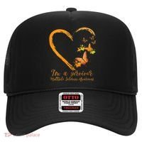 Teal Butterfly Heart Survivor Multiple Sclerosis Awareness Hat thumb 0