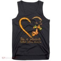 Teal Butterfly Heart Survivor Multiple Sclerosis Awareness Tank Top thumb 0
