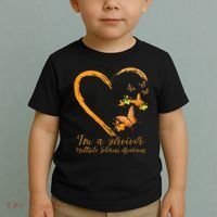 Teal Butterfly Heart Survivor Multiple Sclerosis Awareness Toddler T-Shirt thumb 2