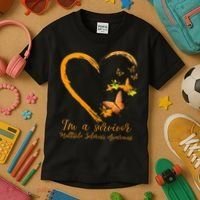 Teal Butterfly Heart Survivor Multiple Sclerosis Awareness Kids T-Shirt thumb 3