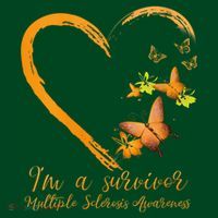 Teal Butterfly Heart Survivor Multiple Sclerosis Awareness Mousepad thumb 1