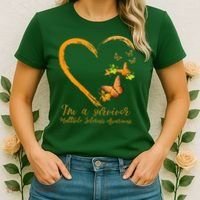 Teal Butterfly Heart Survivor Multiple Sclerosis Awareness Women's T-Shirt thumb 2