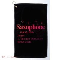 The Best Instrut In The World Saxophone Gift Golf Towel thumb 0