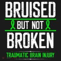 Traumatic Brain Injury Awareness Bruised Broken Green Ribbon Women's Hoodie thumb 2