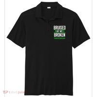 Traumatic Brain Injury Awareness Bruised Broken Green Ribbon Sport-Tek Posi-UV Pro Polo thumb 0