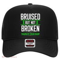 Traumatic Brain Injury Awareness Bruised Broken Green Ribbon Hat thumb 0