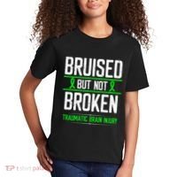 Traumatic Brain Injury Awareness Bruised Broken Green Ribbon Kids T-Shirt thumb 2