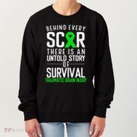 Traumatic Brain Injury Awareness Every Scar Green Ribbon Women's Sweatshirt thumb 0