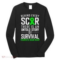 Traumatic Brain Injury Awareness Every Scar Green Ribbon Long Sleeve Shirt thumb 0