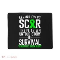 Traumatic Brain Injury Awareness Every Scar Green Ribbon Mousepad thumb 0
