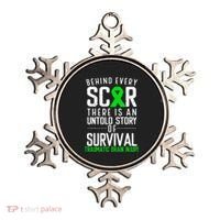 Traumatic Brain Injury Awareness Every Scar Green Ribbon Ornament thumb 0