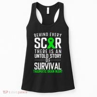 Traumatic Brain Injury Awareness Every Scar Green Ribbon Women's Tank Top thumb 0