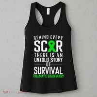 Traumatic Brain Injury Awareness Every Scar Green Ribbon Women's Tank Top thumb 3