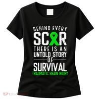 Traumatic Brain Injury Awareness Every Scar Green Ribbon Women's T-Shirt thumb 0