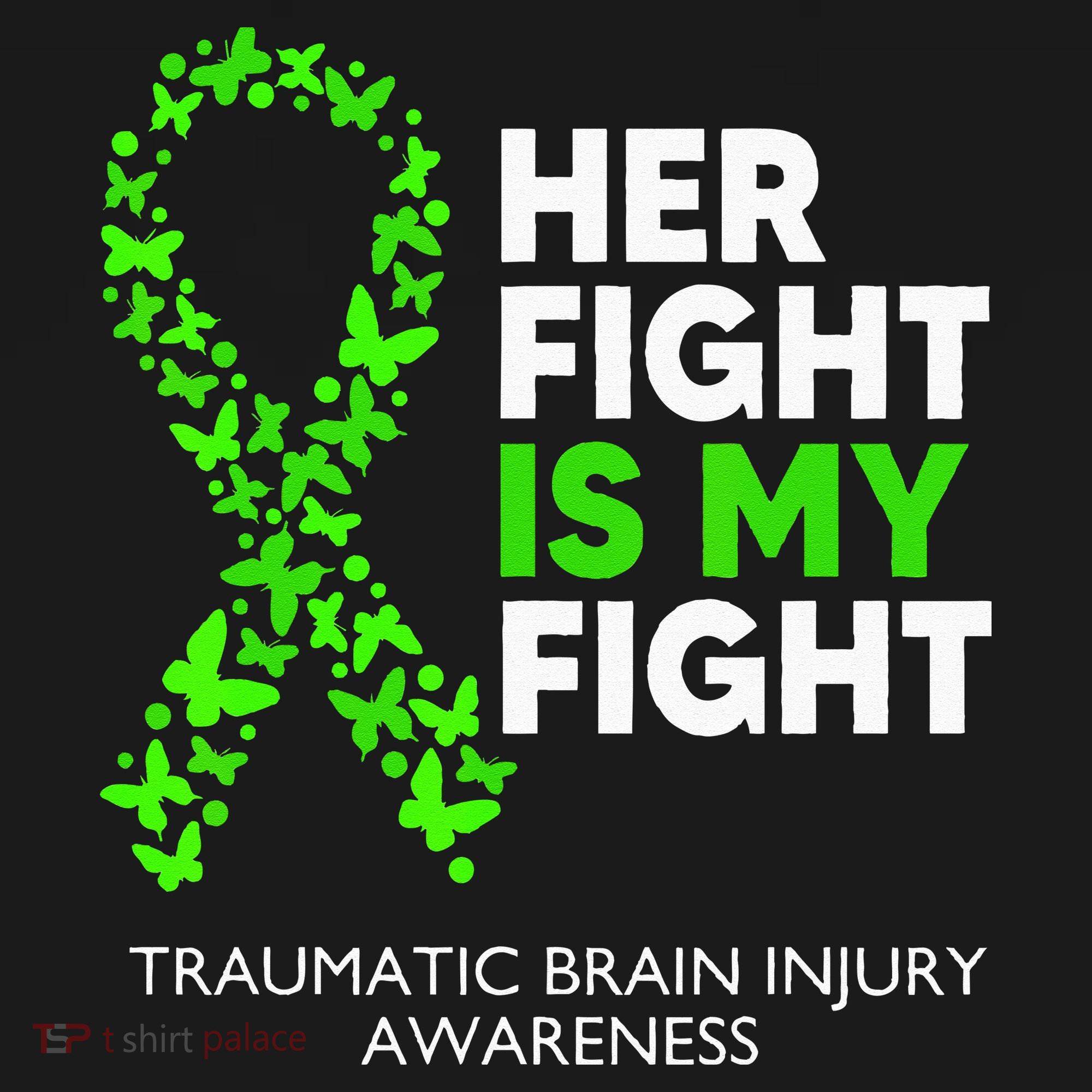 Traumatic Brain Injury Awareness Her Fight Green Ribbon Ornament