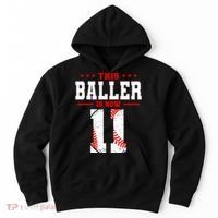 This Baller Is Now 11 Birthday Baseball Theme Bday Party Hoodie thumb 0