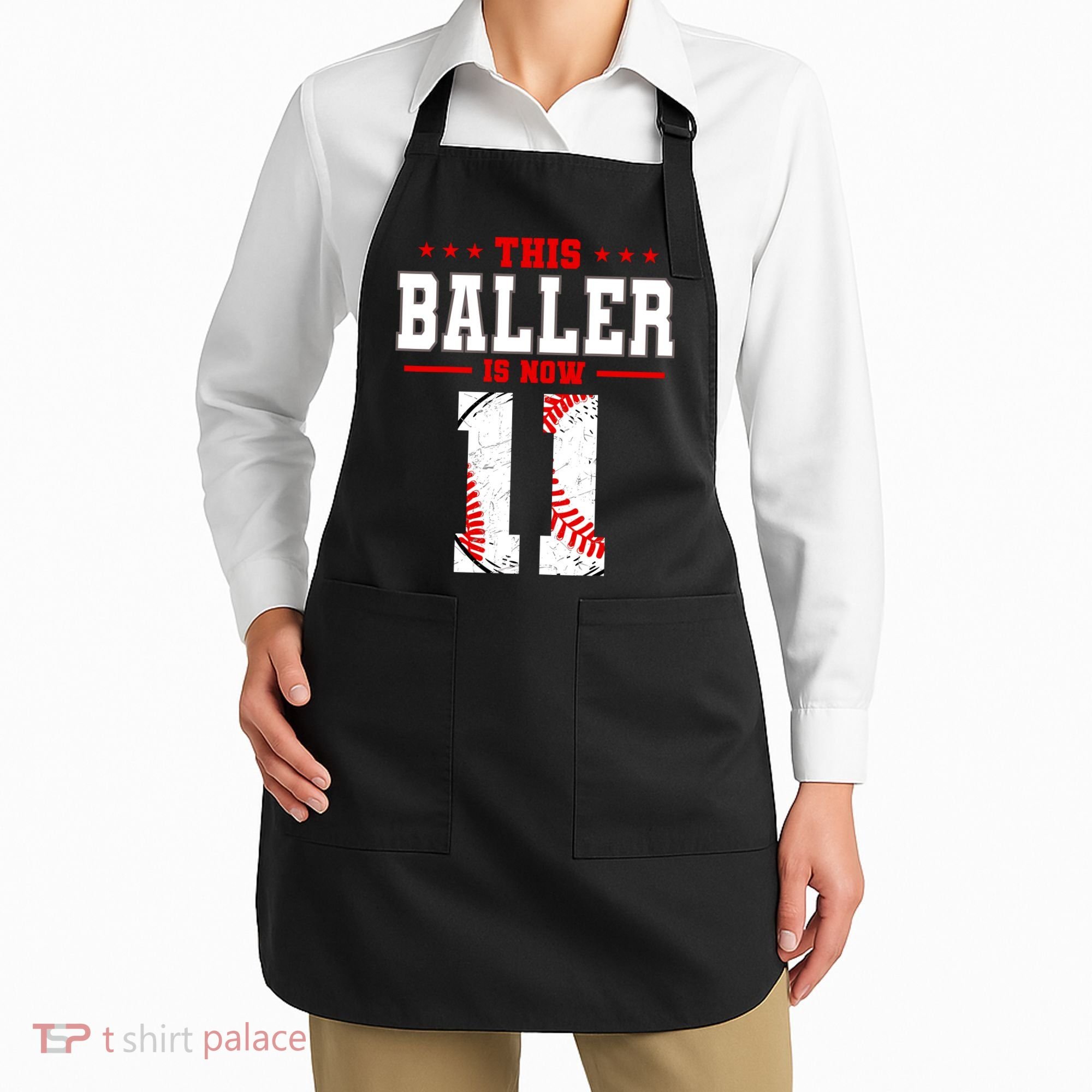 This Baller Is Now 11 Birthday Baseball Theme Bday Party Apron