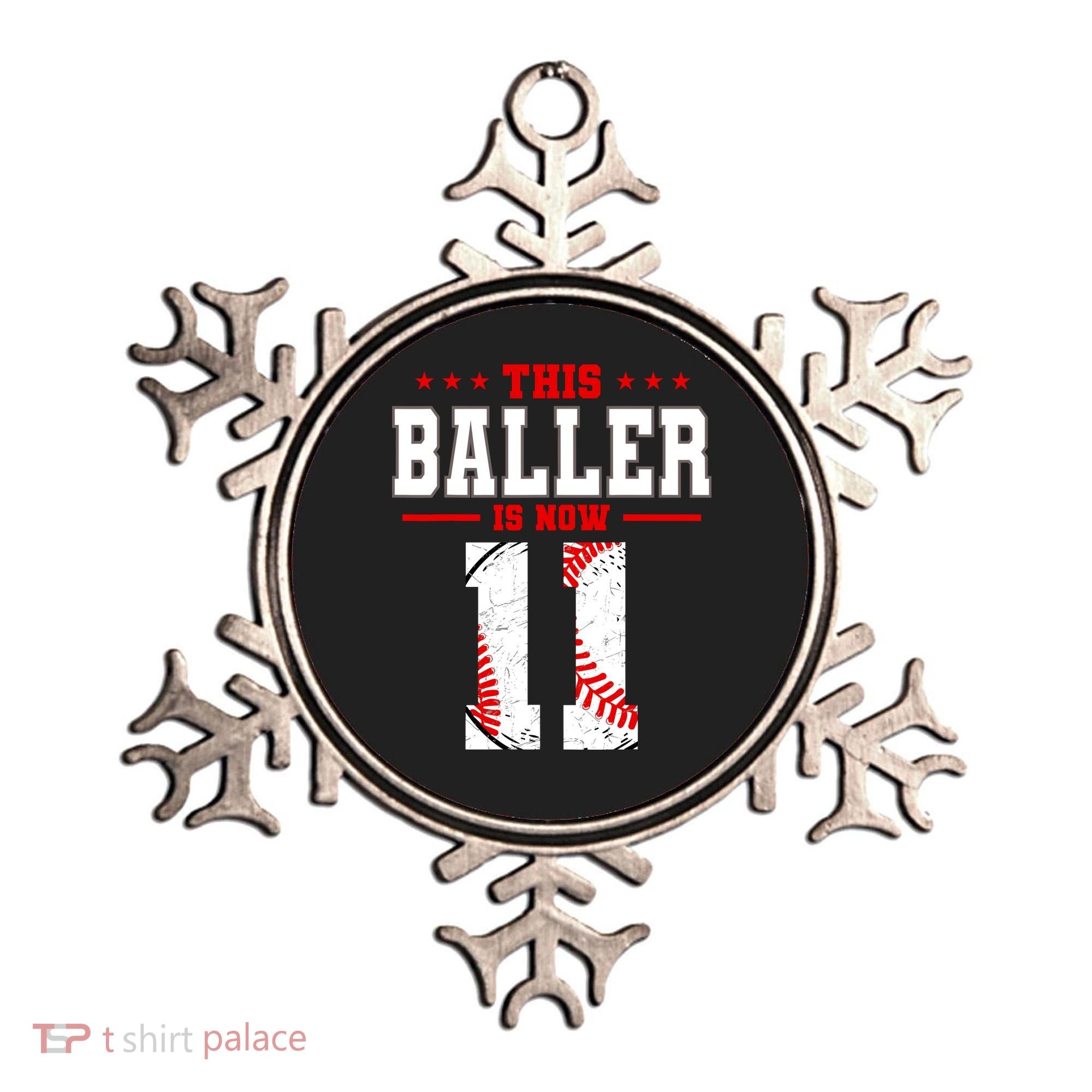 This Baller Is Now 11 Birthday Baseball Theme Bday Party Ornament