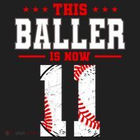 This Baller Is Now 11 Birthday Baseball Theme Bday Party Hat thumb 2