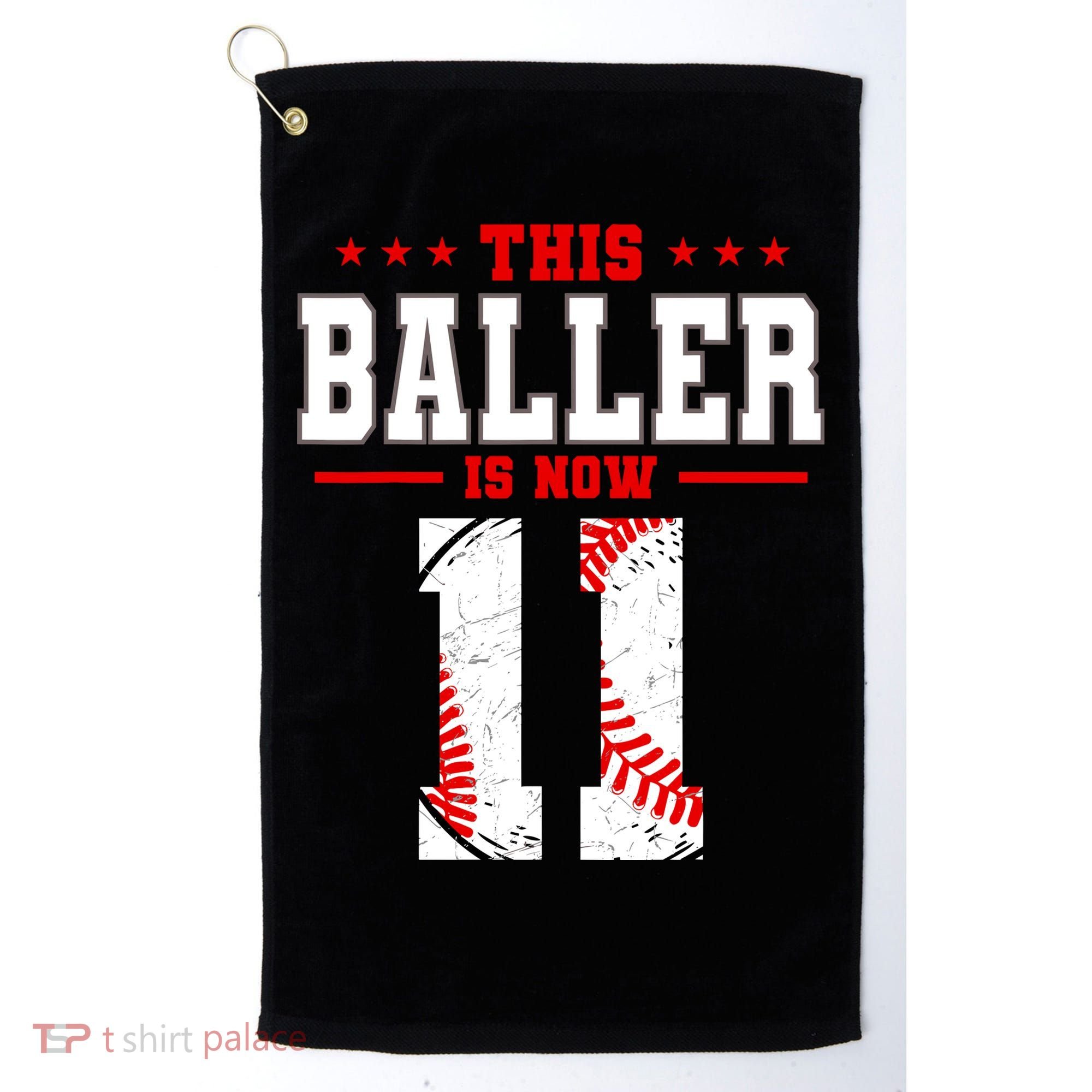 This Baller Is Now 11 Birthday Baseball Theme Bday Party Golf Towel