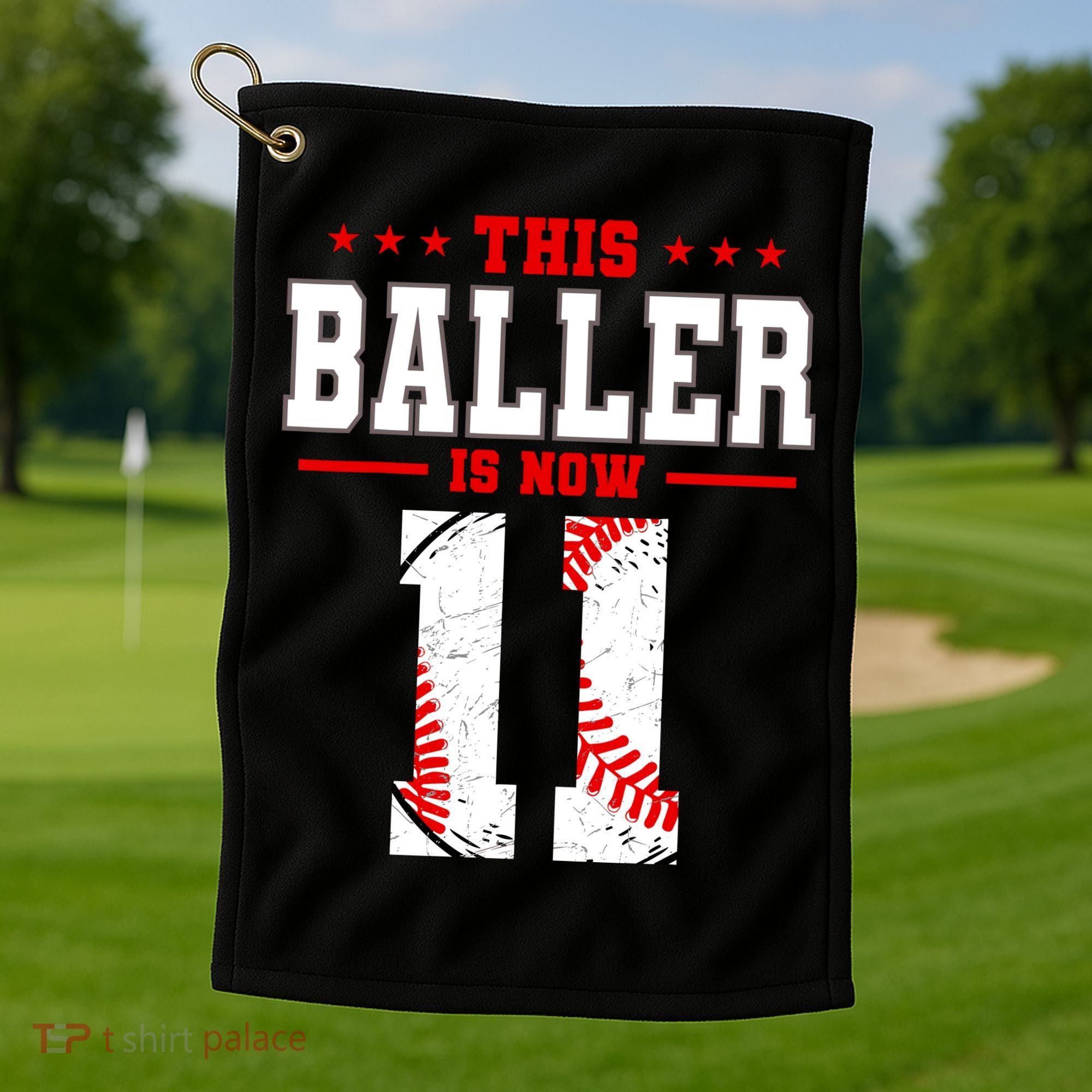 This Baller Is Now 11 Birthday Baseball Theme Bday Party Golf Towel