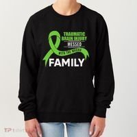 Traumatic Brain Injury Awareness Messed With Wrong Family Women's Sweatshirt thumb 0