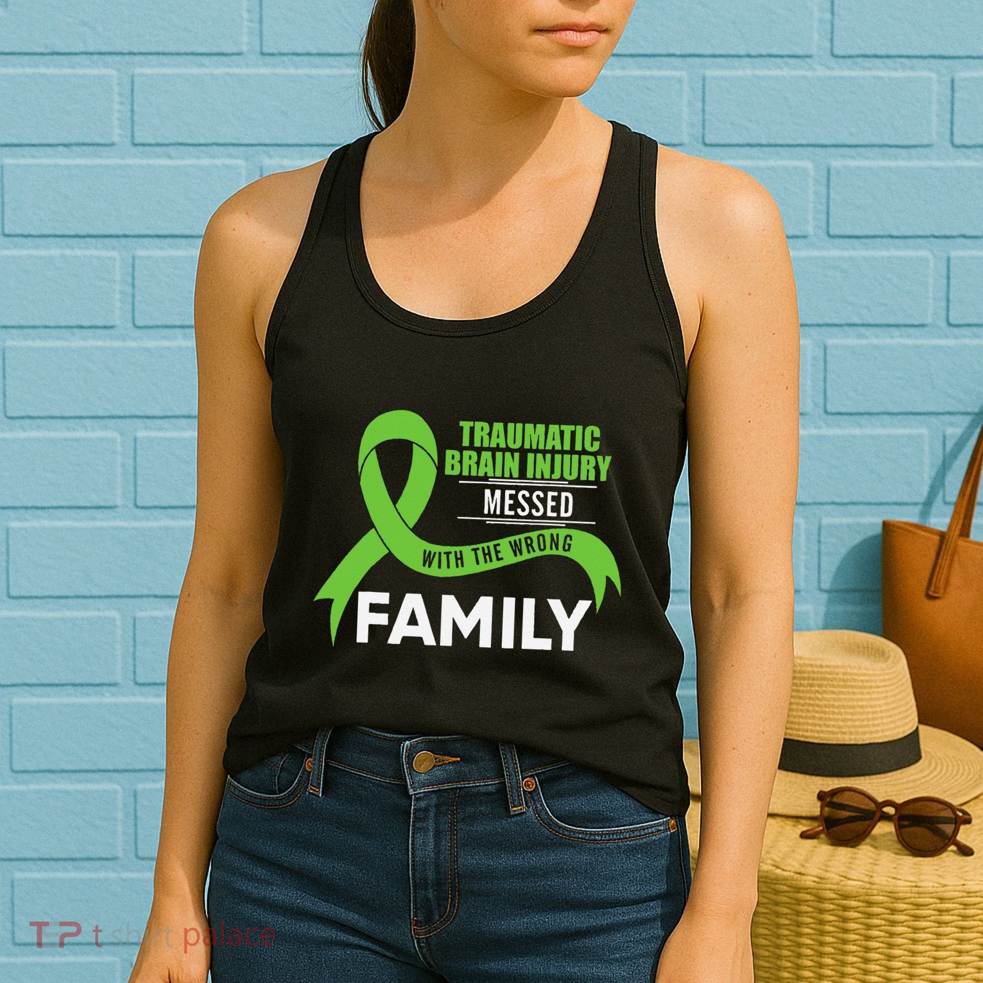 Traumatic Brain Injury Awareness Messed With Wrong Family Women's Tank Top