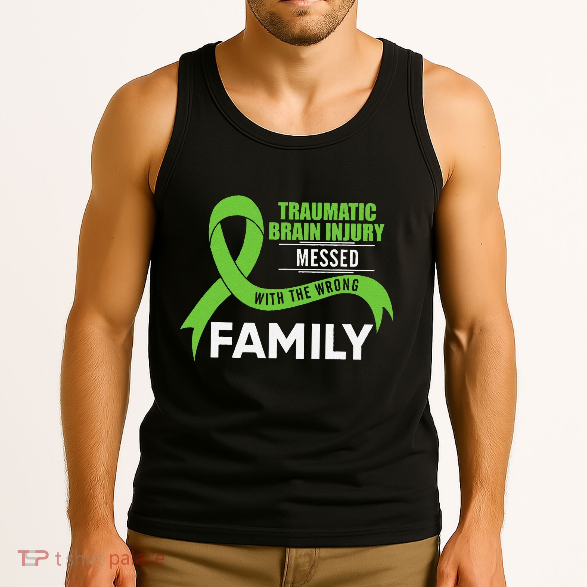 Traumatic Brain Injury Awareness Messed With Wrong Family Tank Top