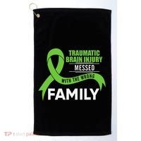 Traumatic Brain Injury Awareness Messed With Wrong Family Golf Towel thumb 0