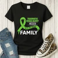 Traumatic Brain Injury Awareness Messed With Wrong Family Women's T-Shirt thumb 3