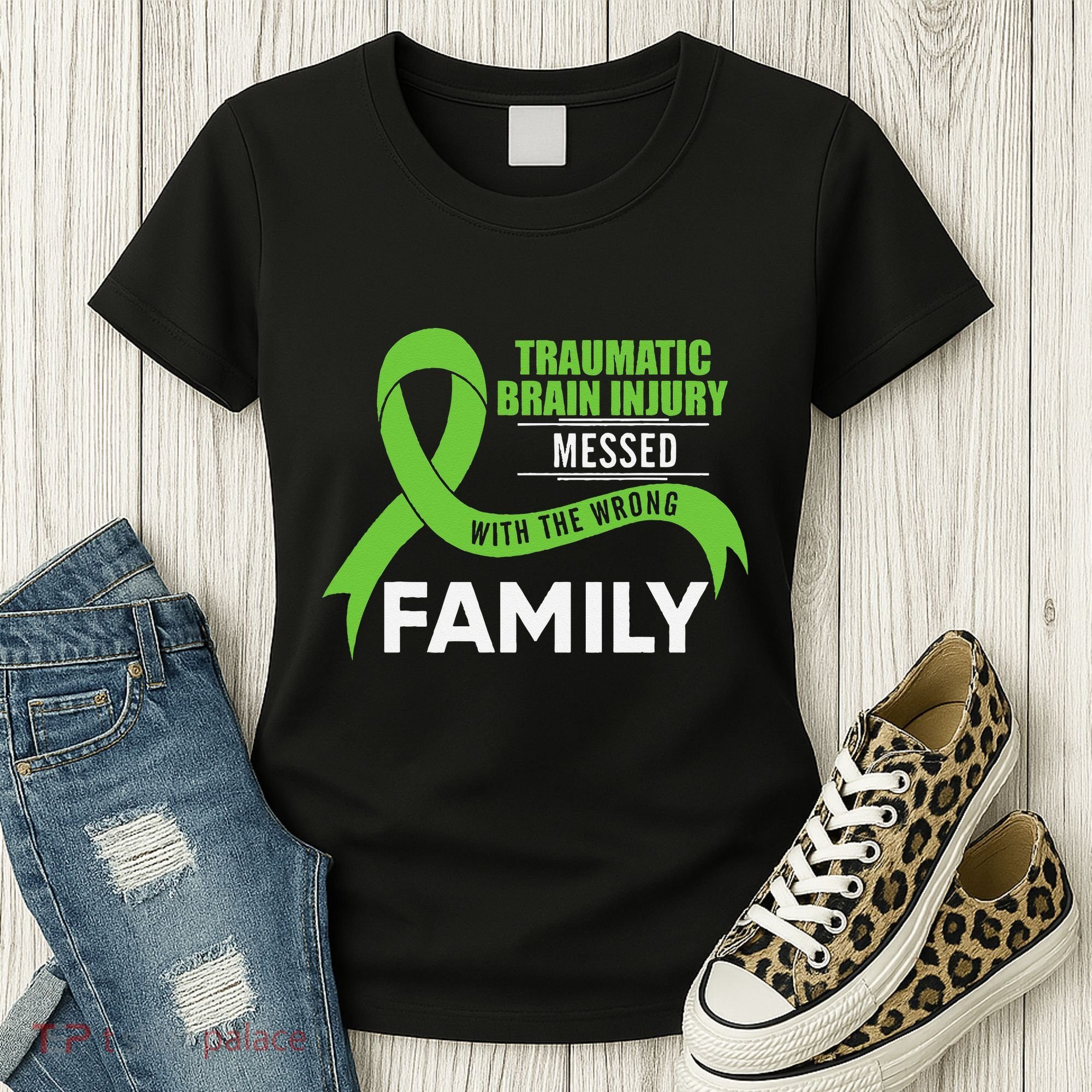 Traumatic Brain Injury Awareness Messed With Wrong Family Women's T-Shirt
