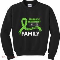 Traumatic Brain Injury Awareness Messed With Wrong Family Kids Sweatshirt thumb 0